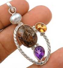 Natural Turtella Jasper 925 Solid Sterling Silver Pendant, 2