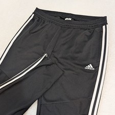 Adidas Black Three Stripe Climacool Sweatpants Zippered Joggers Men's Large