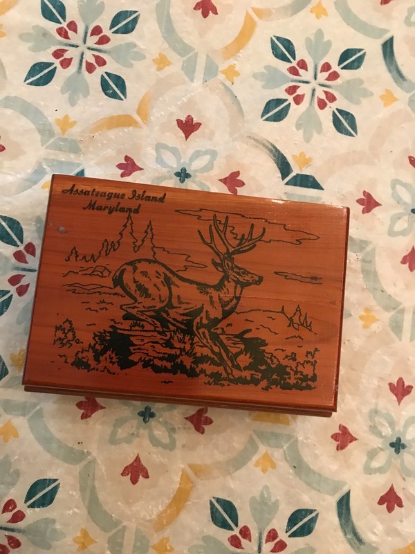 VINBTAGE SOUVENIR BOX ASSATEAGUE ISLAND MARYLAND