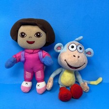 Gund Dora the Explorer Boots Monkey Plush Set 7 Inch Pink Blue Nick Jr Toys