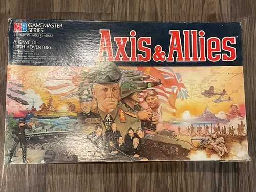 Vintage 1984 Axis & Allies Board Game Milton Bradley Gamemaster WWII Strategy