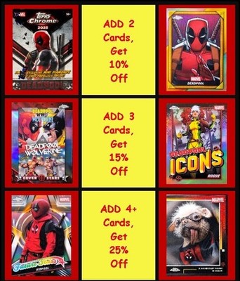 2025 Topps Chrome Deadpool Base & Inserts #1-100 CB CS DI FS - Pick Your Card