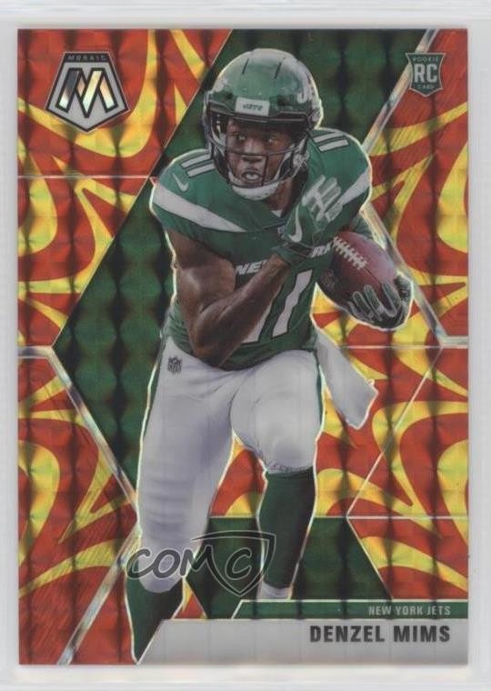 2020 Panini Mosaic Rookies Reactive Gold Mosaic Prizm Denzel Mims #225 lb1