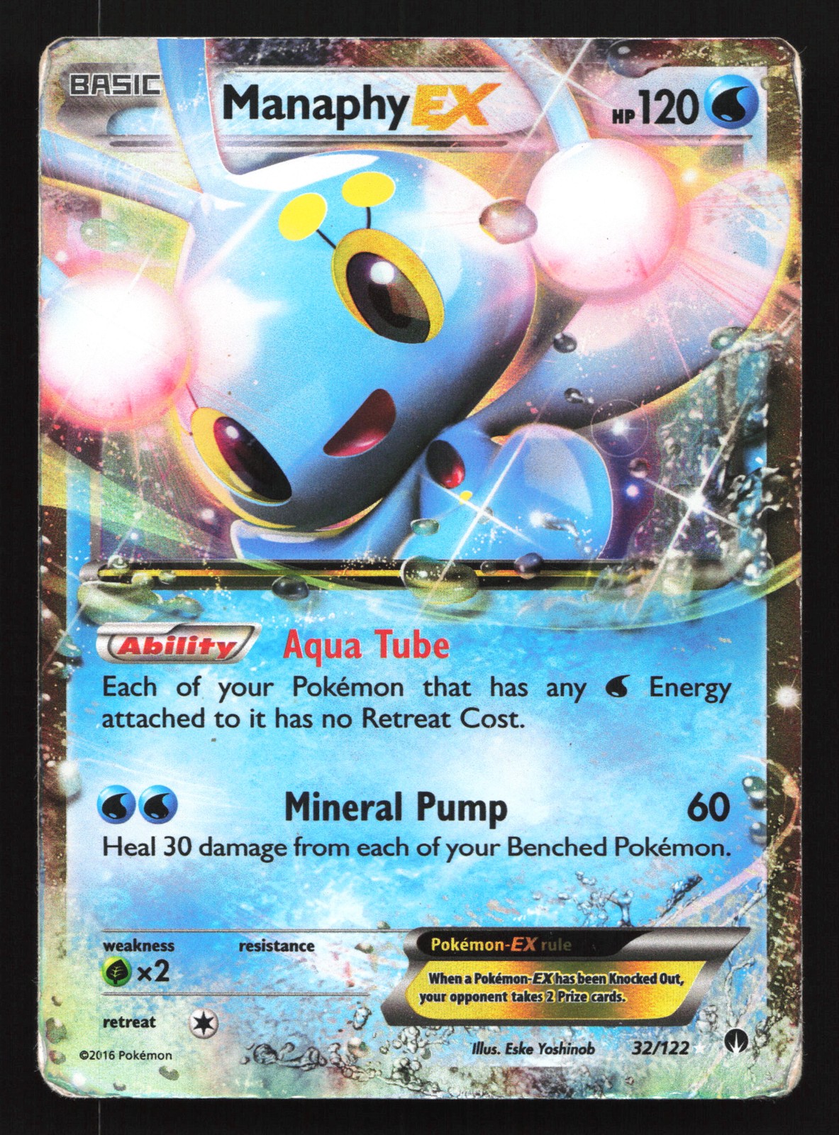 Manaphy EX 32/122 XY - BREAKpoint Ultra Rare Pokemon Card