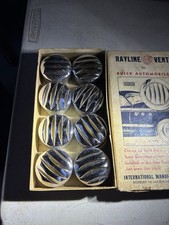 Nos 1949 Buick Rayline Fender Port Vents Solid Brass Chrome Set Of 8 6-17