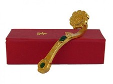 Feng Shui Golden Ru Yi Scepter with Auspicious Word