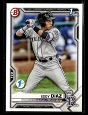 2021 Bowman 1st Edition #BFE-33 Eddy Diaz Card Colorado Rockies