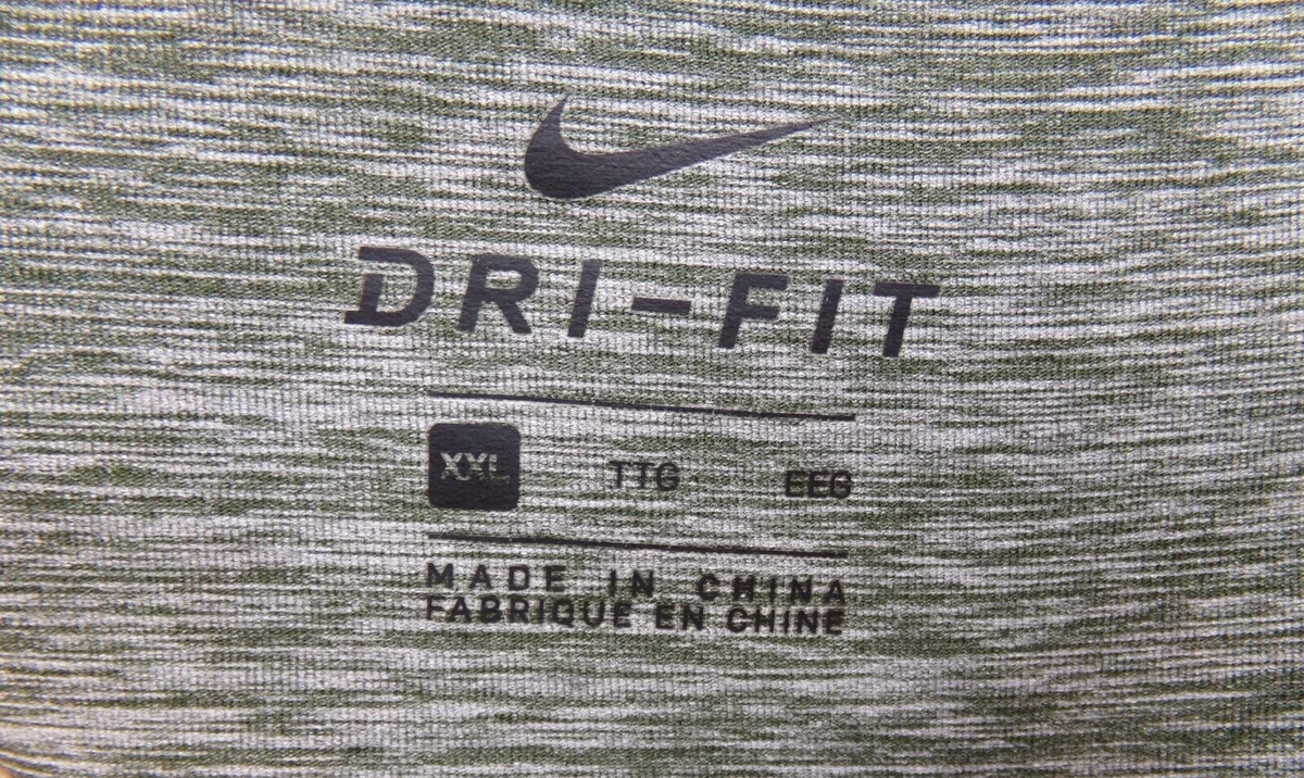 Nike Dri Fit Mens Full Zip Hooded Jacket Gray Green Size XXL RN