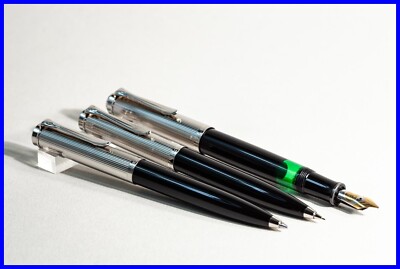 1992er Pelikan M730 & K730 + D730, im Etui 925 Silber & 18C