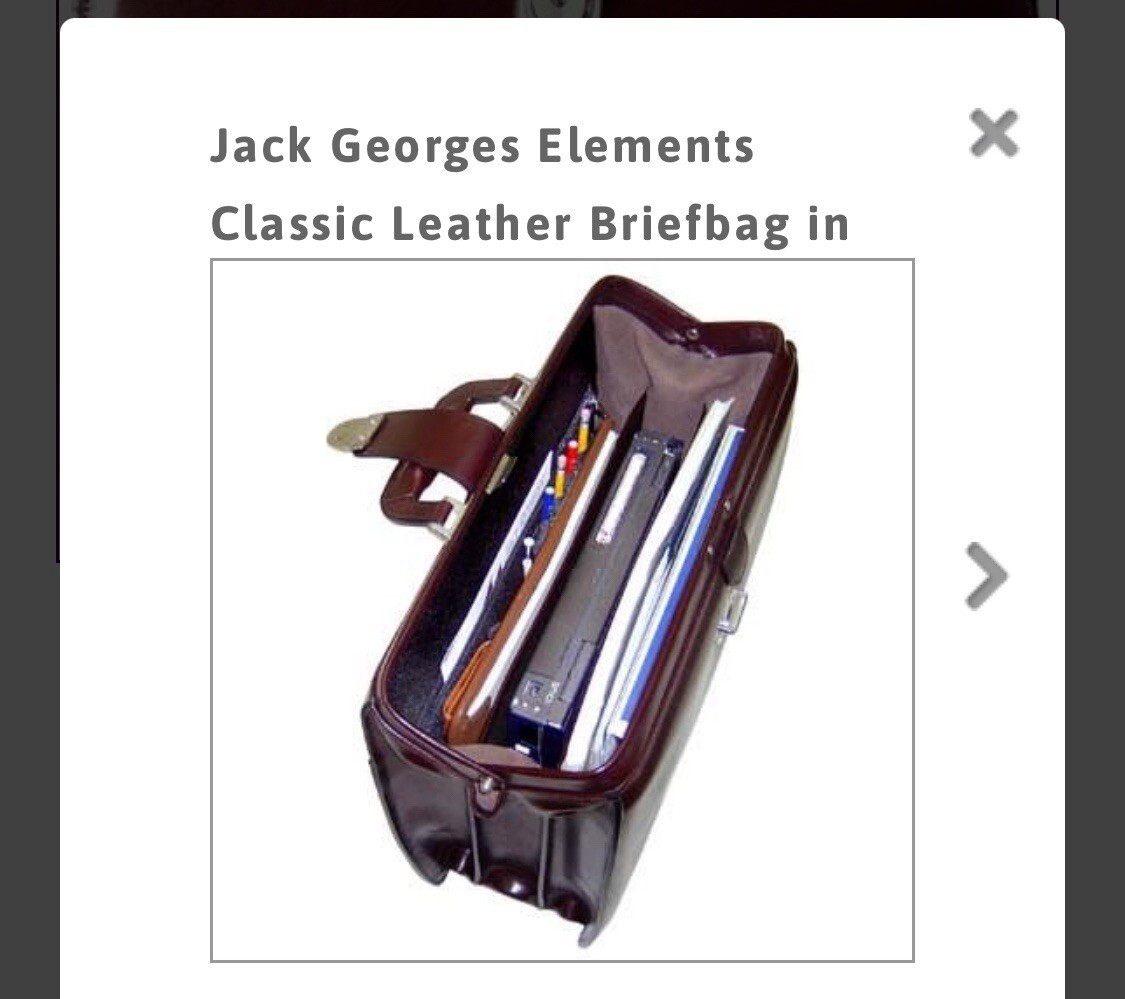 Jack Georges Elements Classic Leather Briefbag Br… - image 16