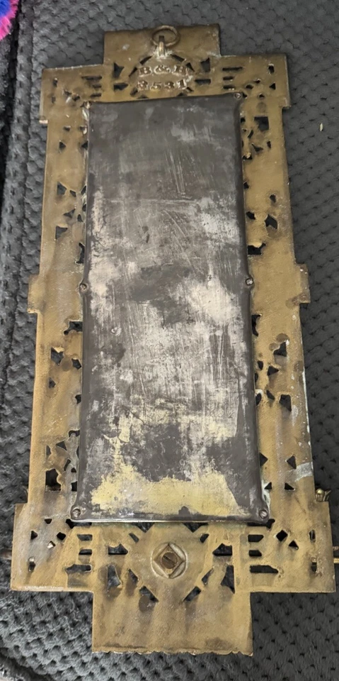 De colección ornamentado Bradley & Hubbard latón dos apliques Foto 4 de 4