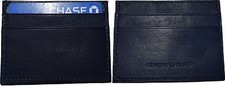 Lot of 2 New Leather business card case 7 Credit card ID card Blue card case new