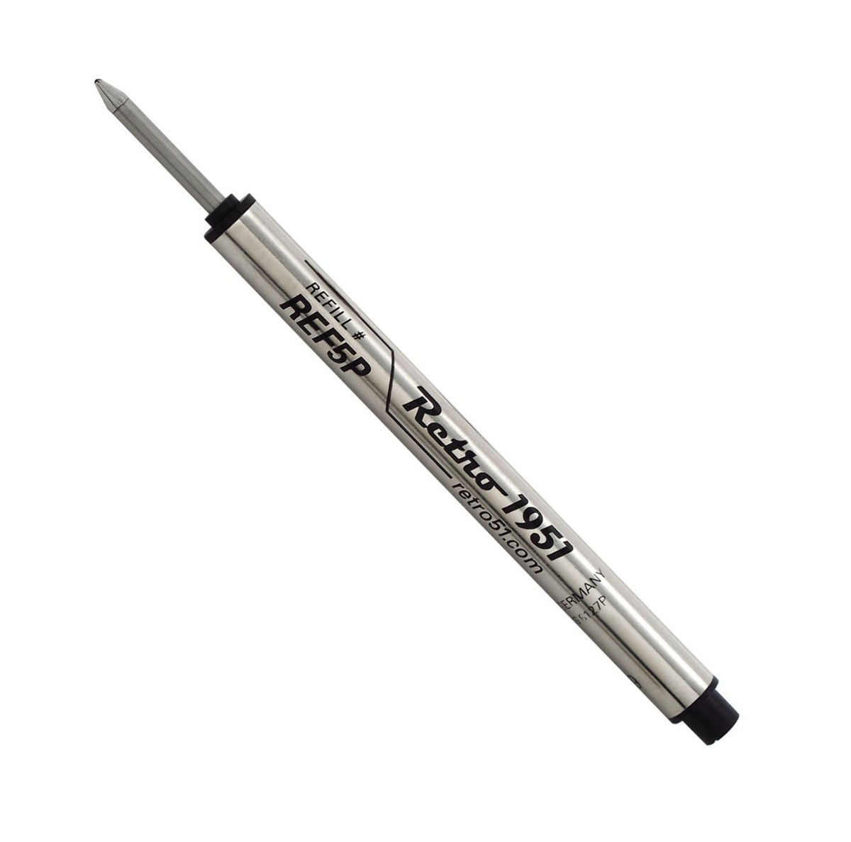 Retractable Pen Refill Retro 51 Black Rollerball Refill REF5P - Capless Ink Cartridge For Retractable Pens Standard Rollerball