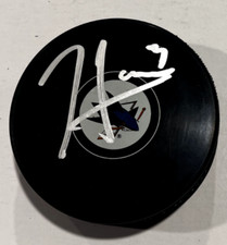HENRY THRUN SIGNED SAN JOSE SHARKS HOCKEY PUCK W/ CASE COA