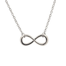 Collana con simbolo INFINITO Infinity Argento a catena con ciondolo Uomo e Donna