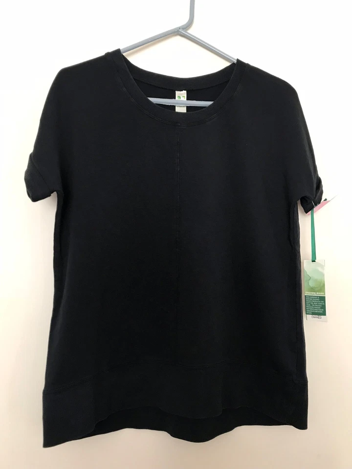 Top de manga corta GreenTea Enzyme Wash para mujer, índigo (azul marino) / negro / S/mediano/XL, NUEVO CON ETIQUETAS Foto 4 de 4