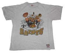 Vintage New Orleans Saints Nutmeg Break Through T-Shirt Men's XL Made in USA