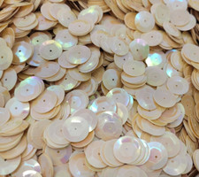 500 pcs Bulk Cream Iris AB Large 12mm Round Cup Loose Sequins Sewing Crafts