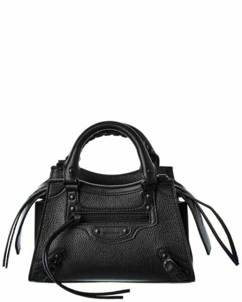Balenciaga Neo Classic Shoulder Bag Mini Black Leather 8.6 inch 