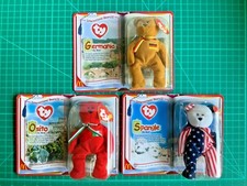 McDonald  s Ty International Bears II Teenie Beanie Osito Germania Spangle NIB