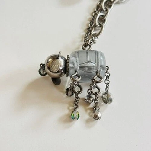 Tarina Tarantino signed Dog Necklace Clear Lucite Statement Designer high end - Image 4 of 4