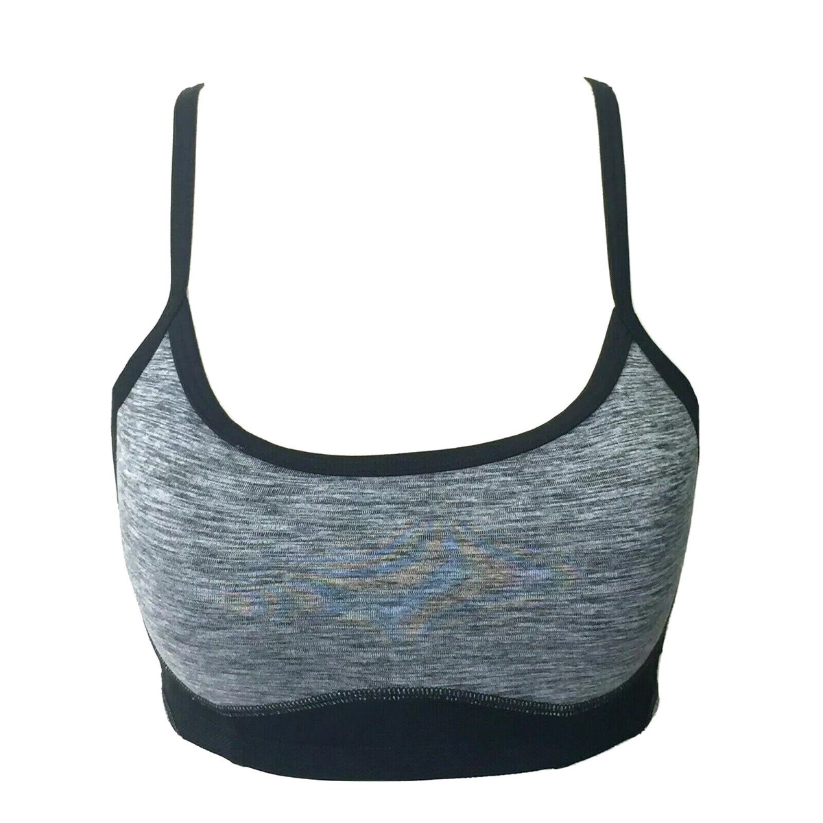 New Balance Women's size S (32AB-34A) Racer Back Lightly Padded Sports Bra  Gray
