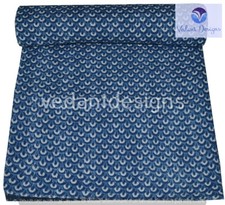 Vintage Block Kantha Quilt Blanket Indian Bedspread Coverlet Throw Art