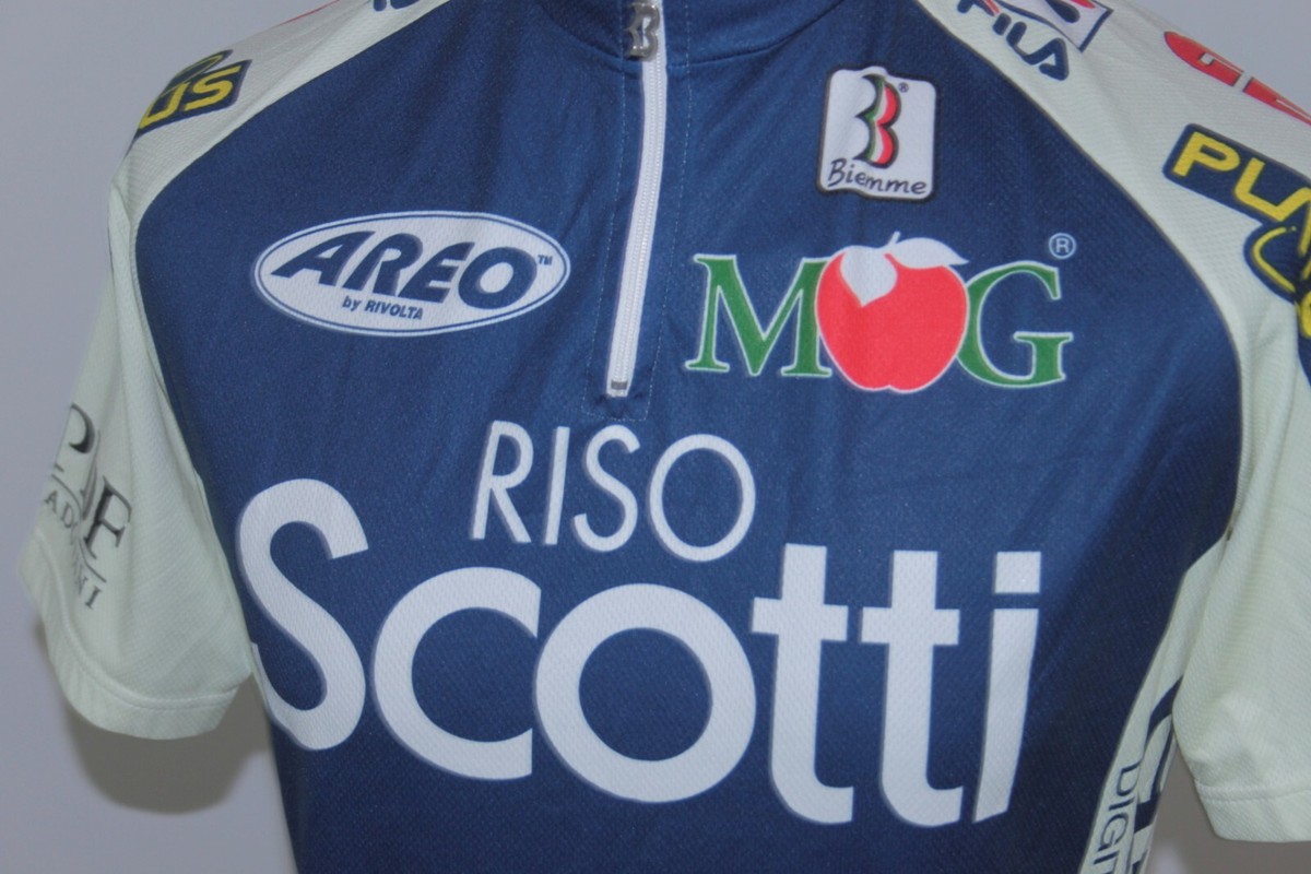 Maillot Cycliste Vintage Riso Scotti MG Boys Playbus – Biemme 1998 – Taille L – Homme