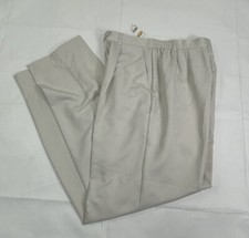 NWT Vintage Talbot Women's Beige Pleat Front High Stretch Waist Pants Size 8 USA