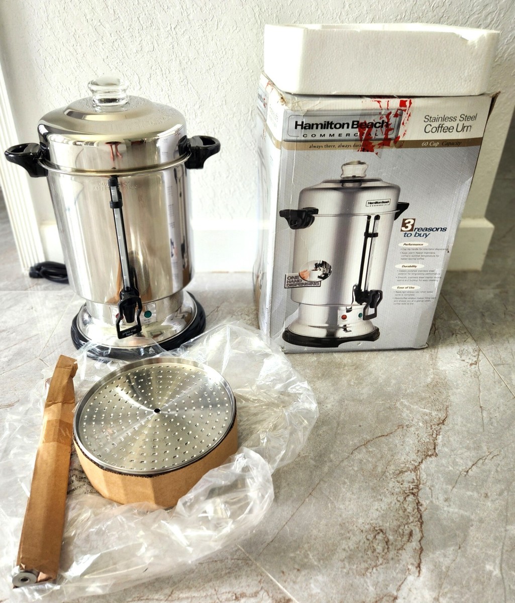 New 60 Cup Hamilton Beach Commercial Coffee Maker Pot