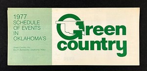 1977 Green Country Oklahoma Events Schedule Music Tourist Vtg Travel Brochure