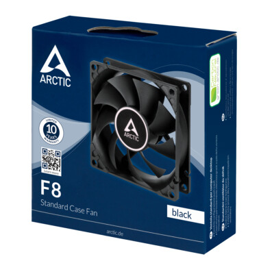 ARCTIC PC Lüfter F8 P8 TC Silent PWM PST CO 80 mm 8 cm 3/4-polig schwarz weiß Lüfter
