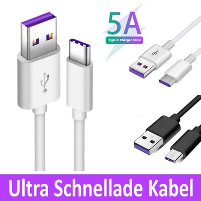 Schnell Ladekabel Supercharge ULTRA 5A fast USB C Typ C samsung huawei xiaomi 1m