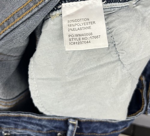 Threadz Denim Jeans High Waisted Zip Closure Dark Blue Size M Medium High Waist - Picture 10 of 13