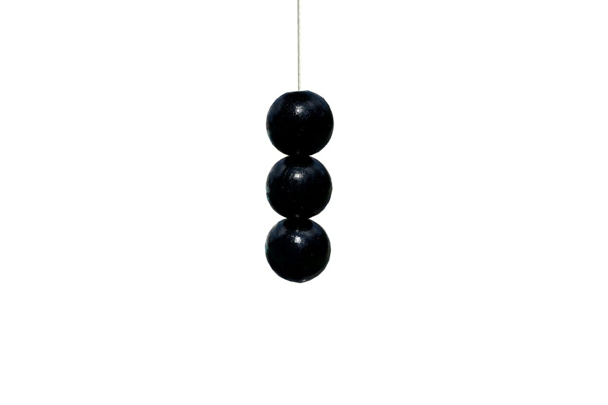 Black Wooden Bead Light Pull Handle with Cord & Connector