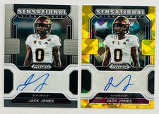 2023 Chronicles Draft Picks Jack Jones Prizm Auto Gold Cracked Ice SSP + Base
