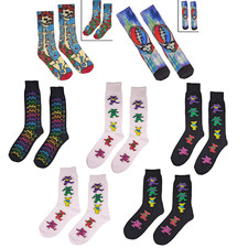 Grateful Dead Socks/Unisex 6-12 Crew Length  Knee Length 10-13/Assorted Designs