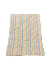 Reversible Stripes Polka Dots Baby Quilt Blanket