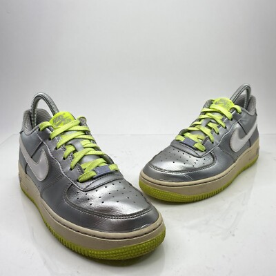 Nike Air Force Youth Size Gray Silver Athletic Basketball Shoes 314219  012