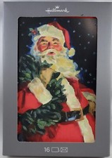 Hallmark Jolly Santa Claus Boxed Christmas Cards, 16 Cards 16 Envelops