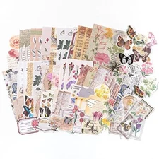 260 Pcs Vintage Junk Journal Supplies Scrapbooking Kit for Art Collage Album