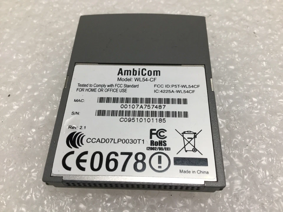5pcs - AmbiCom WL54-CF 802.11g Wireless LAN CompactFlash Card network adapter - Image 3 of 3