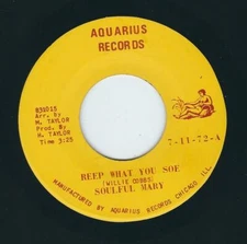 Soul / Funk - Soulful Mary AQUARIUS 31015 Reep what you soe / Funky soul ♫ 1972