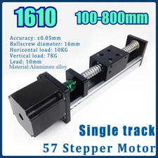 1610 Single Track Ball Screw Linear Rail Motion 100-800mm Slide Table W/57 Motor