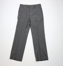 Vtg 70s Streetwear Mens 36x32 Wool Blend Flared Wide Leg Chino Pants Gray USA
