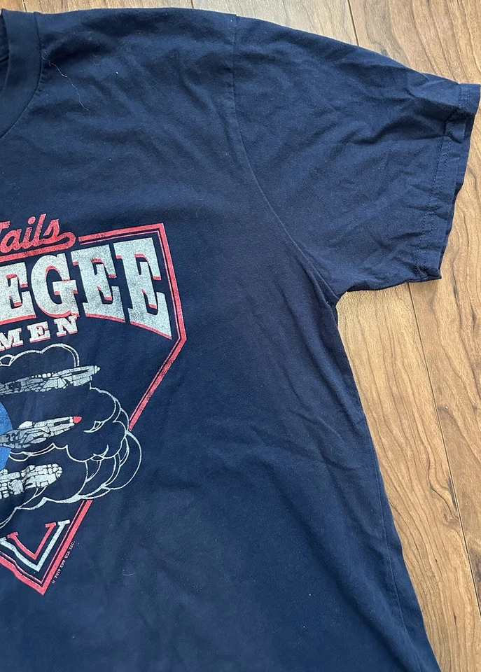 Tuskegee Airmen Red Tails T Shirt Men’s Large Navy Made In USA Cockpit USA - Image 4 of 4