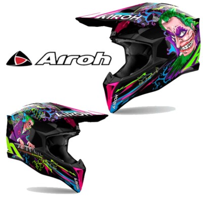 WRAM17 CROSSHELM ENDURO OFF ROAD AIROH WRAAP MUSIC GLOSS GRÖSSE S 55-56