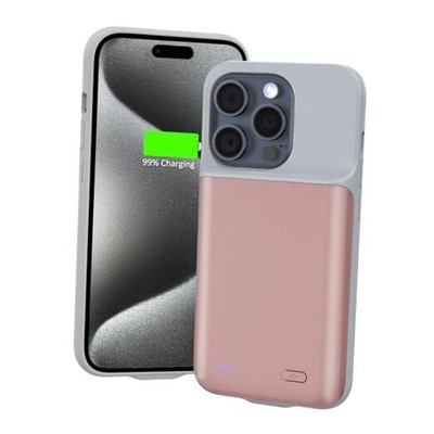 iPhone 15 Pro Max Battery Case, 8500mAh Portable For iPhone 15 Pro Max Pink