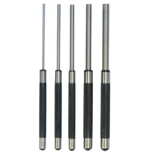 5 Pcs Steel 8'' long Drive Pin Punch Set Knurled body Punches Tool Set