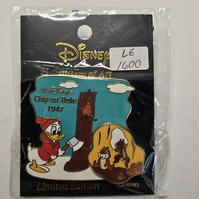 Rare Disney Japan History Of Art Donald Duck & Chip n  Dale 1947 LE1600 Pin